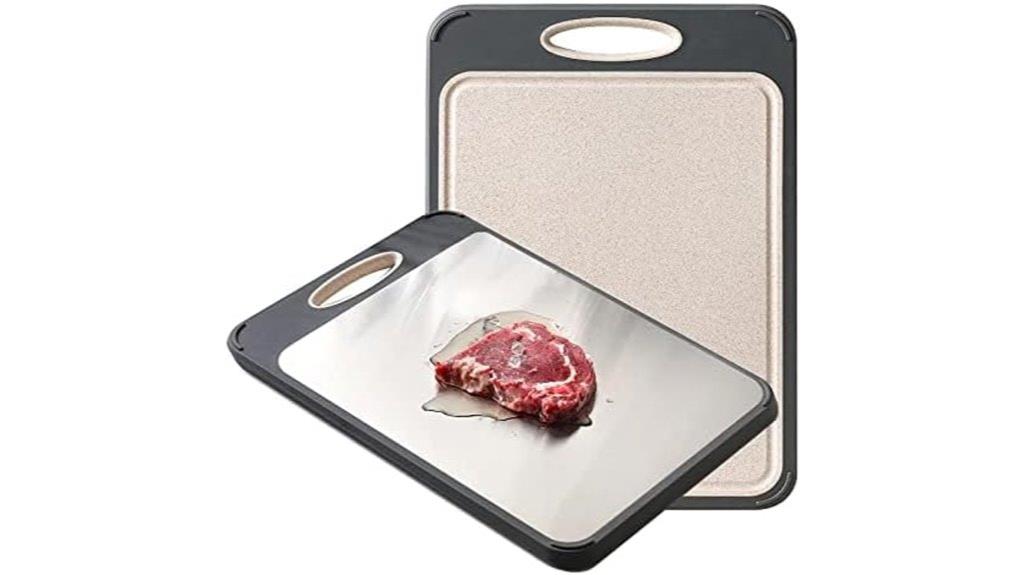stainless steel kitchen cutting board