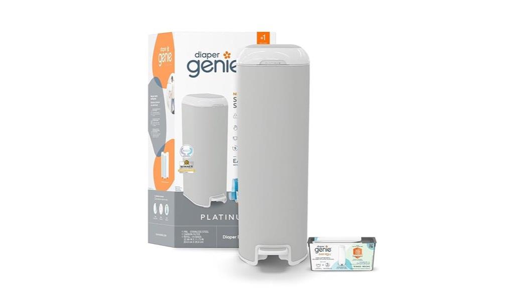 stone grey diaper pail