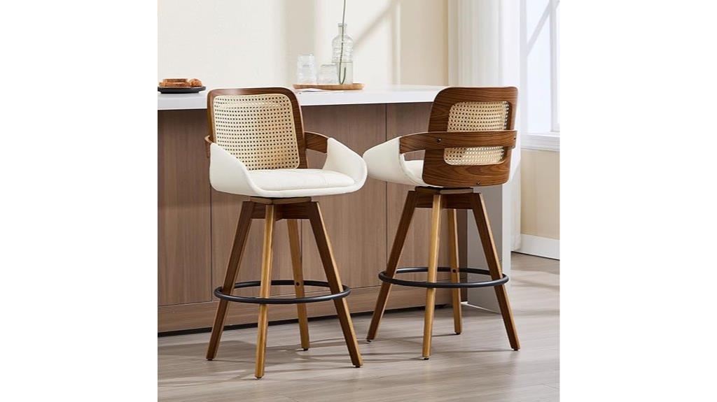 swivel faux leather backs
