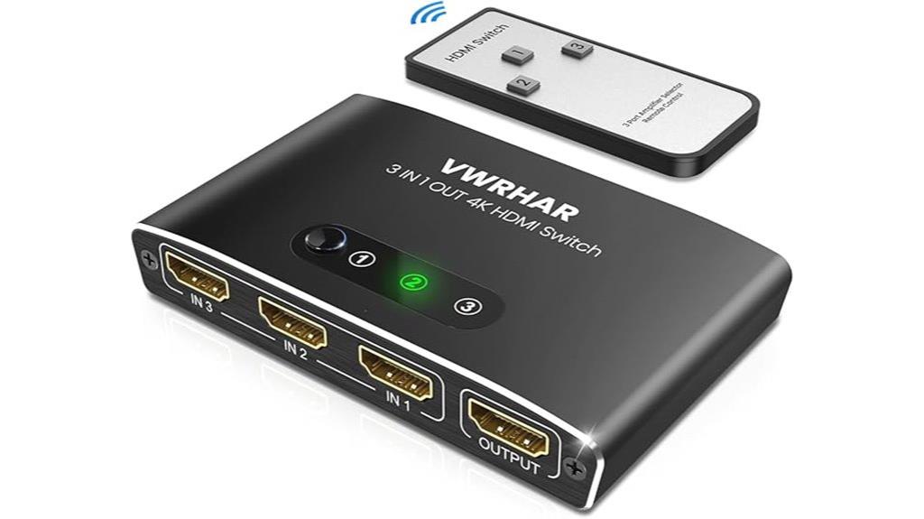three port 4k hdmi switch