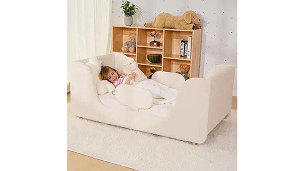 toddler bed with guard rails