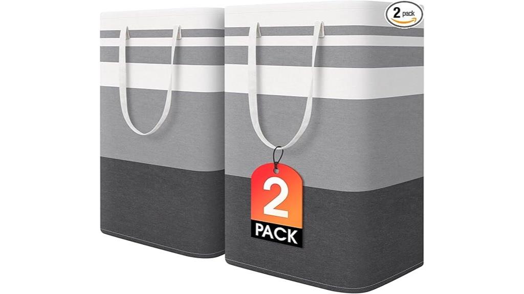 two waterproof laundry baskets