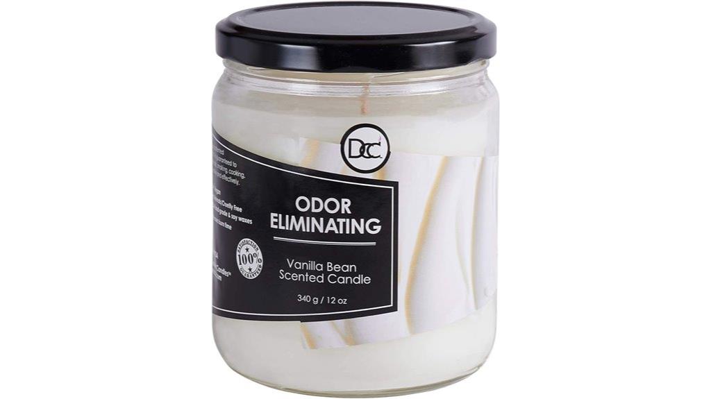 vanilla scent candle for odor