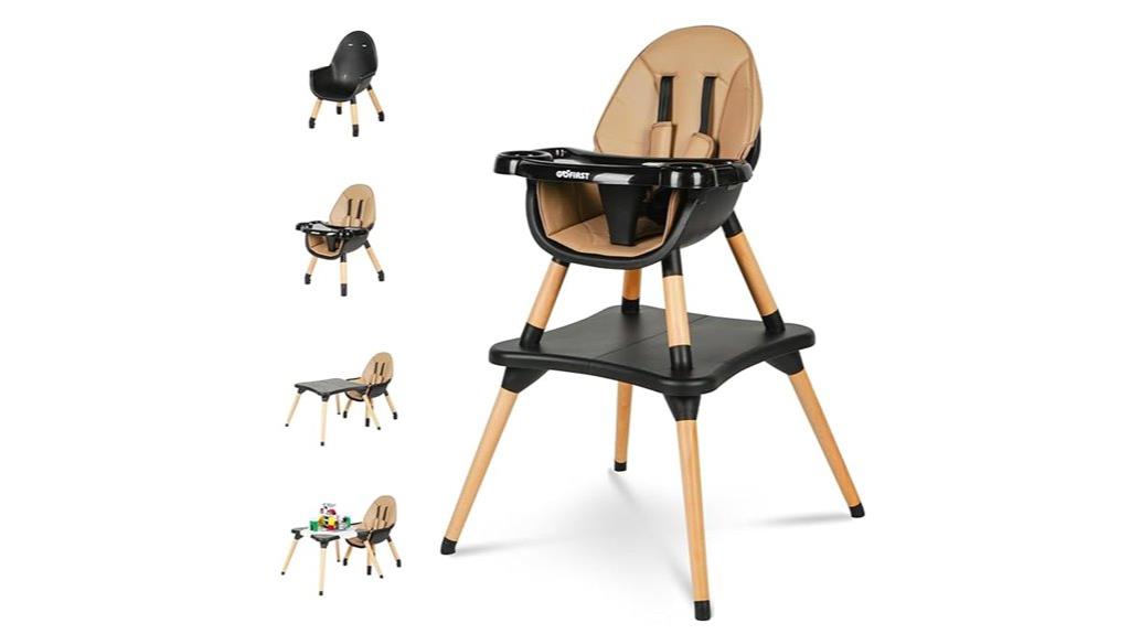 versatile wooden baby chair