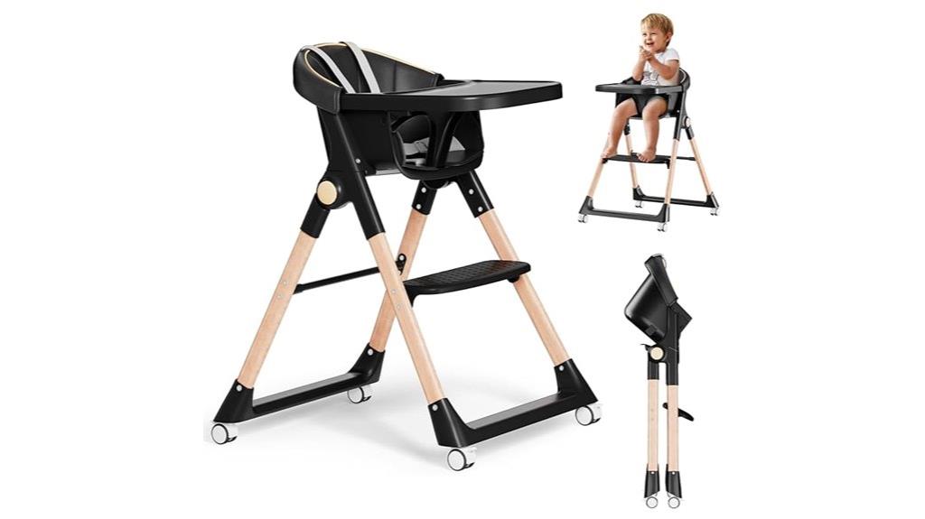 wheeled baby chair with removable tray