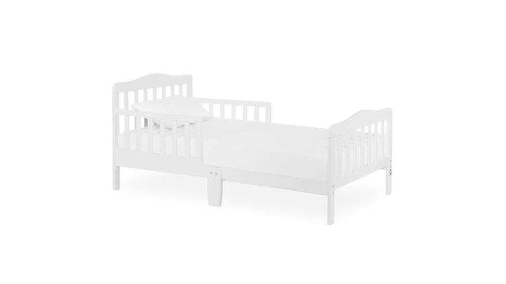 white toddler bed