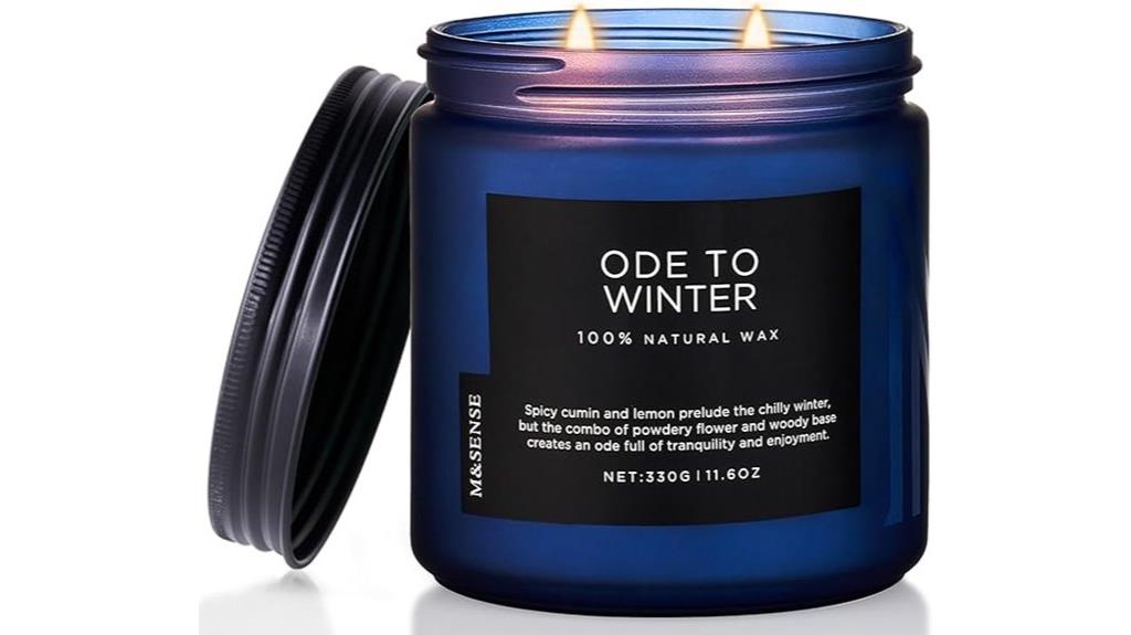 winter lavender sandalwood candle