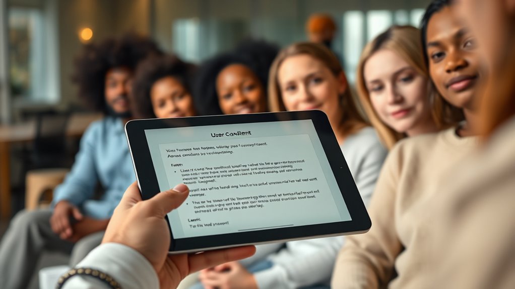 user consent and anonymization