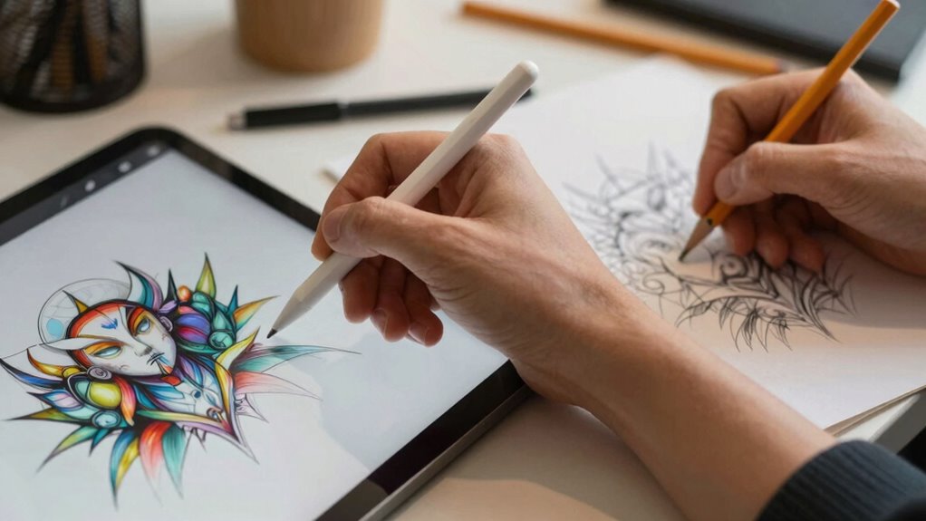 digital tools enhance sketching speed