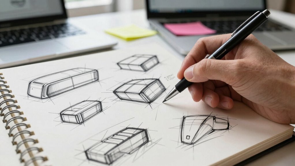 early sketching for flaw detection