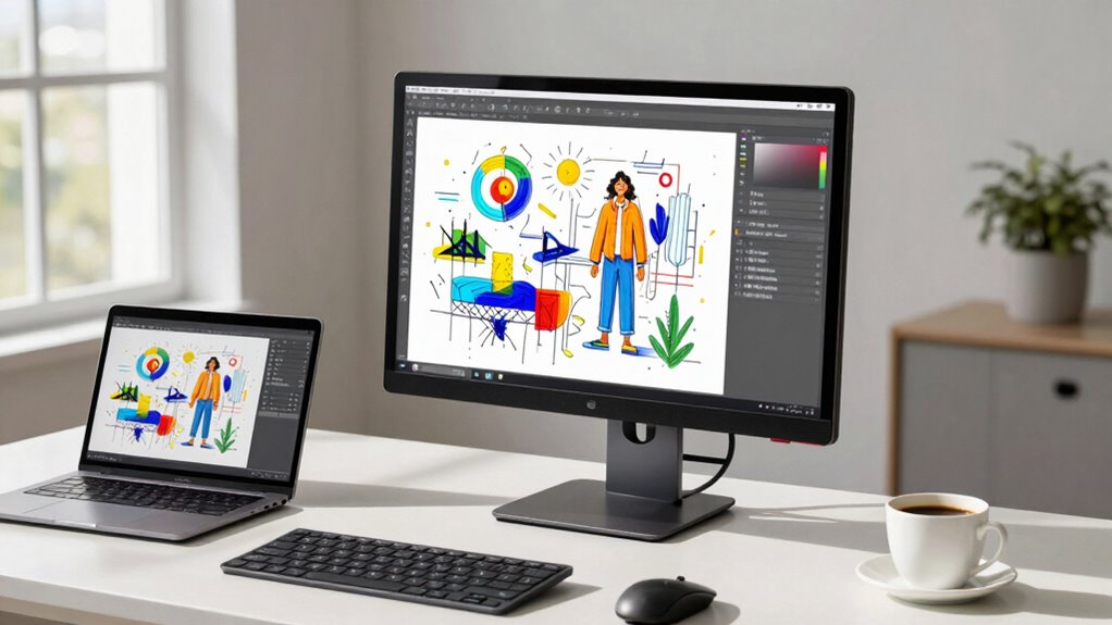 enhanced multi screen workspace setup