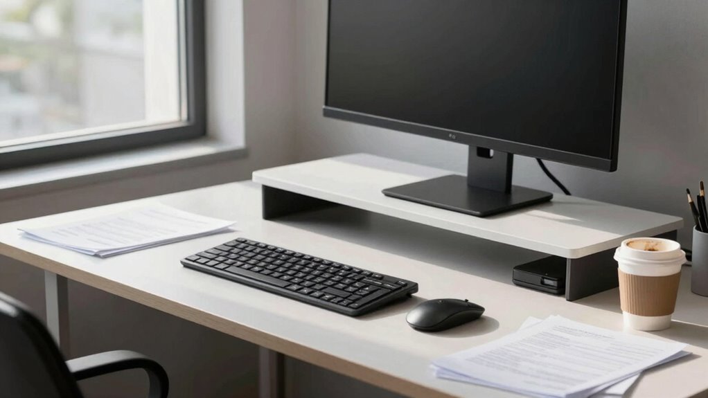 ergonomic organized workspace setup
