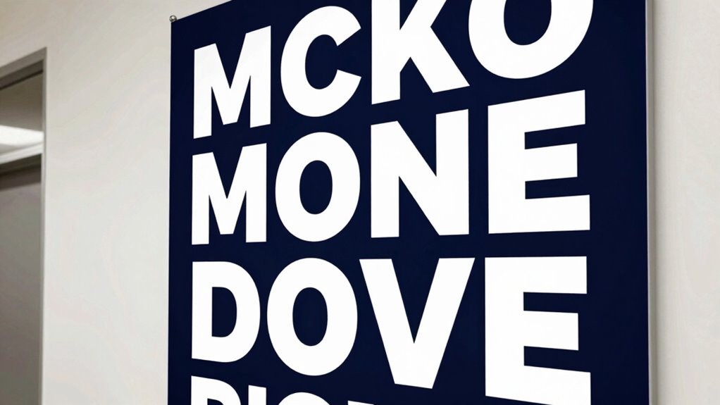 large bold contrasting fonts