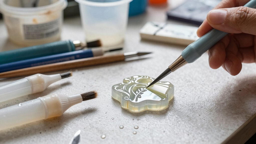 messy precise resin work