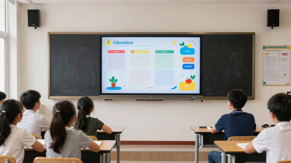 optimal classroom screen size
