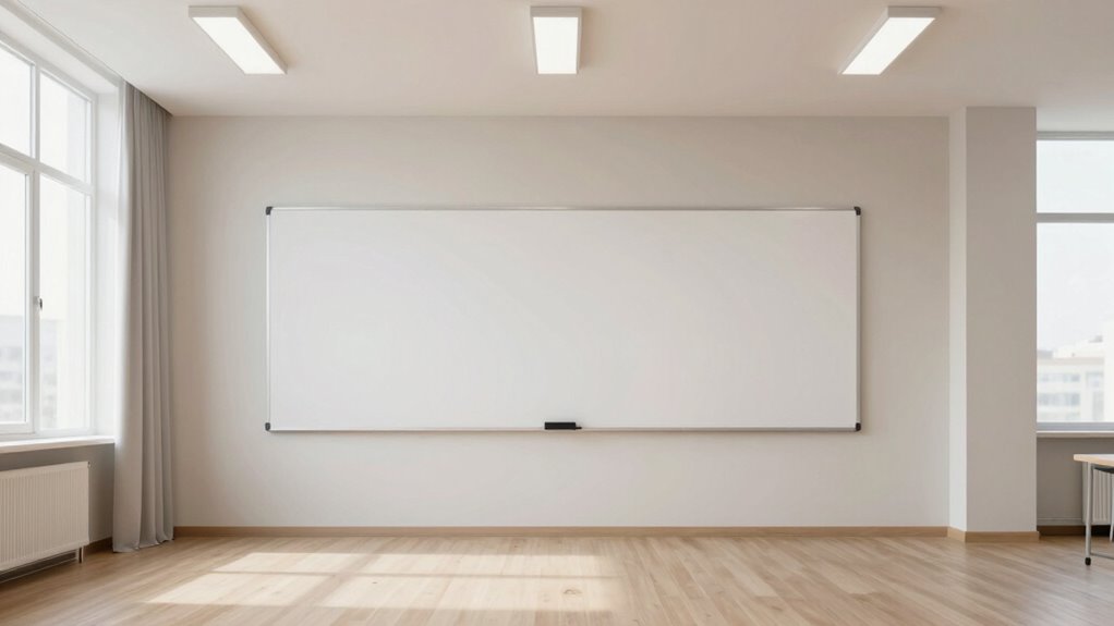 optimal whiteboard lighting setup