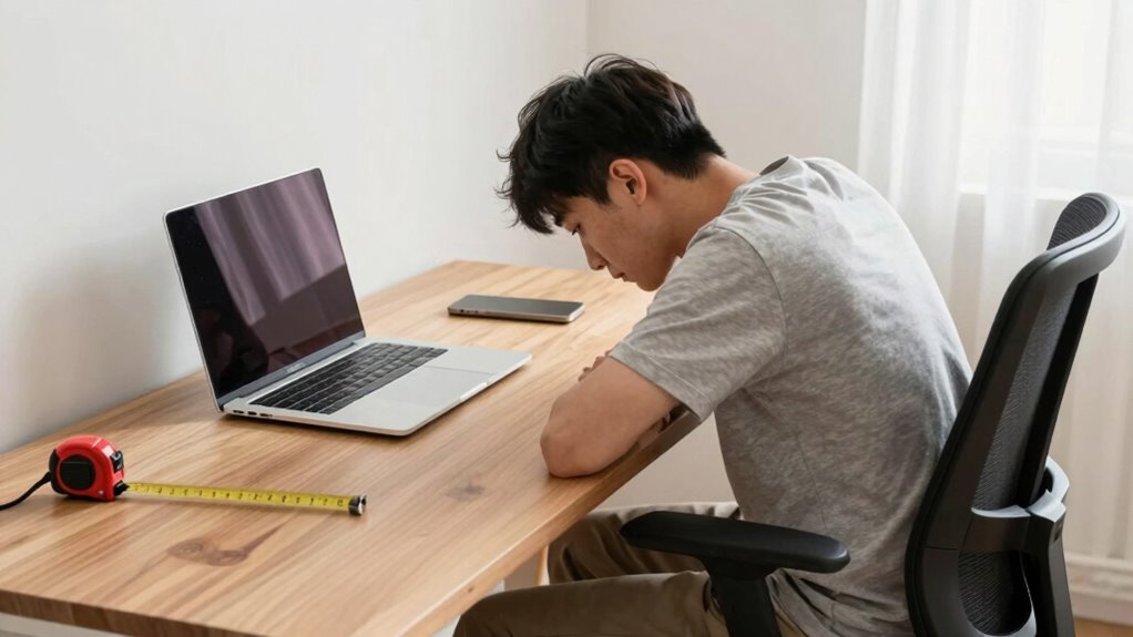 reassess desk height regularly