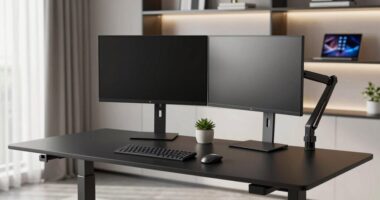 top dual monitor desks